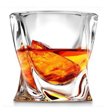 Wholesale 10oz Lead-free Crystal Twisted Whiskey Glasses Cup