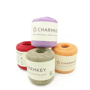 各种美丽的颜色散装棉羊毛钩针纱在北美市场上流行