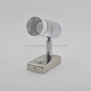 De alta potencia montado en la <span class=keywords><strong>pared</strong></span> de la lámpara ajustable caravana <span class=keywords><strong>Interior</strong></span> LED proyector 12v 250 lúmenes de níquel cepillado con interruptor - Product Image 6