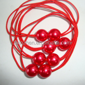 Bandas Elásticas para Coleta de Alta Calidad, Lazos para el Cabello Coloridos con Decoración de Cuentas Pastel, Bandas Elásticas de Goma para el Cabello - Product Image 2