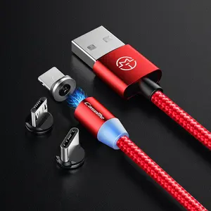 สายชาร์จข้อมูลแบบแม่เหล็ก3 In 1,สายชาร์จ Usb แบบถอดออกได้พร้อมการชาร์จเร็วสำหรับ iPhone/Android/TypeC