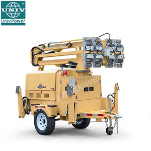 Hệ Thống Năng Lượng Mặt Trời Chất Lượng Cao <span class=keywords><strong>LED</strong></span> Light Tower <span class=keywords><strong>Generator</strong></span> AC Single Phase 10KVA Portable <span class=keywords><strong>LED</strong></span> Chiếu Sáng Tháp 9M Thủy Lực Mast - Product Image 2