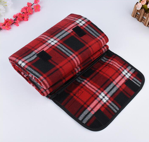 Venta barata <span class=keywords><strong>plaid</strong></span> impreso de punto a rayas 100% impermeable de poliéster polar de lana manta de picnic de China de fábrica - Product Image 4