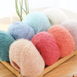 Mohair Sợi Len Cho Bé Cho Tay Đan Áo Len, Chăn Bán Buôn Mềm Mohair Sợi Chăn Fancy Sợi 25 Gam = 325M CHARMKEY