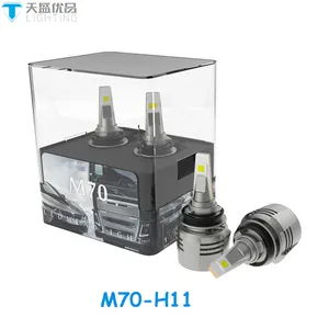 Xe đèn pha nhà sản xuất M70 8000LM h11 h8 h9 led đèn pha cho xe ô tô