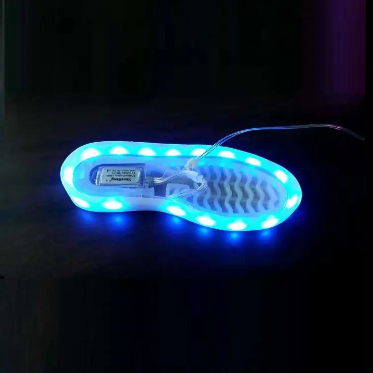 منخفضة الجهد 5V مصباح الحذاء 3528 شريط مضاد للمياه فلاش RGB سبعة اللون USB شحن الحذاء الوحيد LED قطاع