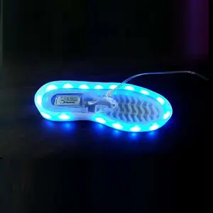 De bajo voltaje 5V de lámpara resistente al agua 3528 Flash de tira RGB de siete colores de carga USB de suela de zapato de tira de LED