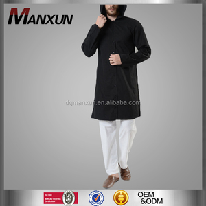 De algodón de los hombres con capucha tops hombres islámicos ropa más árabe túnica - Product Image 1