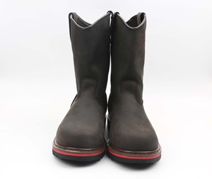 Màu Đen Da Chính Hãng An Ninh Goodyear Cao Su Weltd Chiến Đấu Ngón Chân Thép An Toàn Giày/Khởi Động Cho Nam Giới - Product Image 4