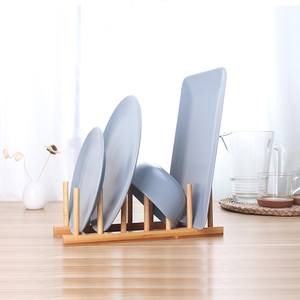 Cuisine professionnelle bambou bois ustensile support stockage organisateur support égouttoir à vaisselle support sec pour assiette à Dessert ustensile - Product Image 4