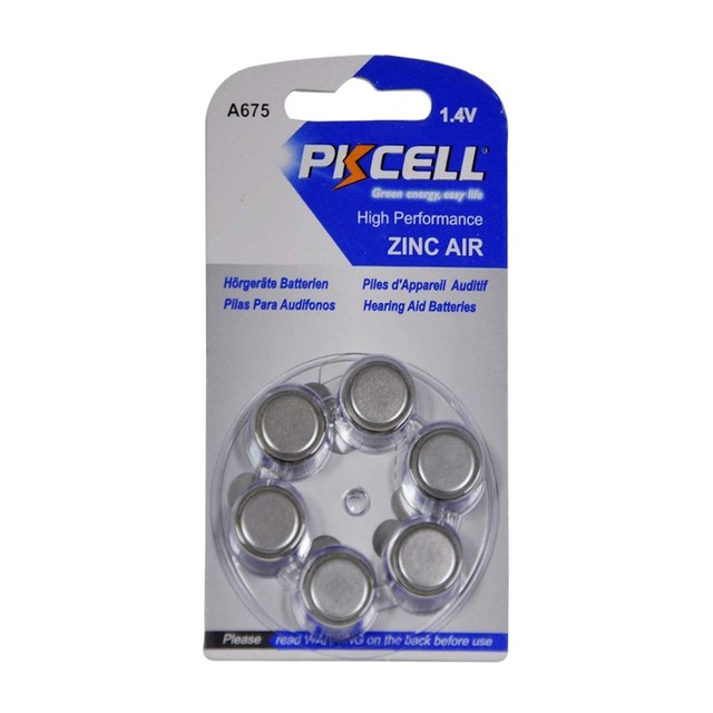 Zinc Air Battery A675 Dry Coin Cell Pr44 Hearing Acid Batteries