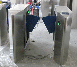 Thép Không Gỉ Nhập Cửa Quay Truy Cập Thông Minh Bi-directional Flap <span class=keywords><strong>Gate</strong></span> Nửa Cao Tự Động Ngoài Trời Trượt Cửa Quay - Product Image 2