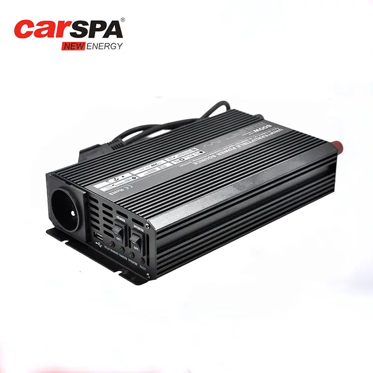 Inverter Daya Up 600W (Puncak 1200W), Inverter Daya Modifikasi Gelombang Sinus DC 12V Ke AC 110V 220V Konverter Back Up untuk RV, Rumah, Mobil