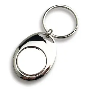 Silver Zinc alloy custom metal key ring for shop promotional item