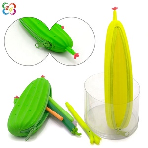 Sac à crayons en silicone avec impression personnalisée en gros Pochette à cosmétiques pour enfants au design de <span class=keywords><strong>cactus</strong></span> - Product Image 2