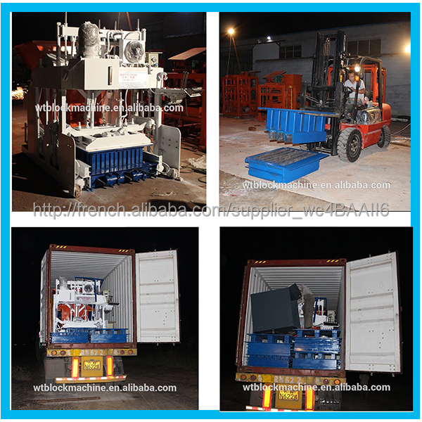 WT10-15 machine bloc béton mobile/ pondeuse de brique/machine mobile de brique
