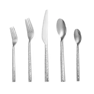 ที่ดีที่สุดการออกแบบที่ไม่ซ้ำกันสแตนเลส18/8เครื่องเงินชุดกระจกขัดตอก Flatware ชุด