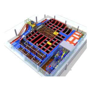 Nieuw Aangepast Ontwerp Kinderen Indoor Rechthoekig <span class=keywords><strong>Trampoline</strong></span> Bed Park - Product Image 3