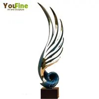 Moderno personalizado resumen Phoenix alas escultura de acero inoxidable