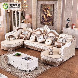 Muebles de Sala de Estar de Madera Tallada Estilo Antiguo Francés Europeo - Product Image 2