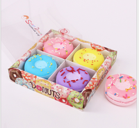 Coffret cadeau OEM de haute qualité en forme de beignets pour le bain Bombes de bain au sel de mer naturel Boules de bain pour bébé