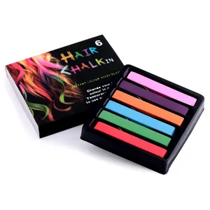 Tinta de cabelo temporária popular kit de salão de beleza, macio pastel 6 peças