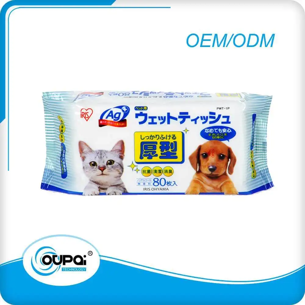 Venta caliente Antibacterial Gato/Perro/Mascota Alergia Toallitas