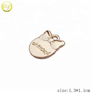 Bracelet Name Tags Custom Cute Zinc Alloy Jewelry Charms Gold Plated Logo Metal Accessory Tags For Bags/bracelet