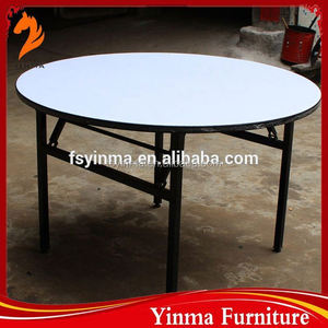 High Quality Foshan Furniture 10 People Folding Plastic Round <strong>Table</strong> <strong>Foldable</strong> <strong>Leg</strong> Wedding Dining Banquet <strong>Table</strong> for Outdoor - Product Image 2