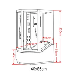 Lüks spa masaj buhar duş kabini