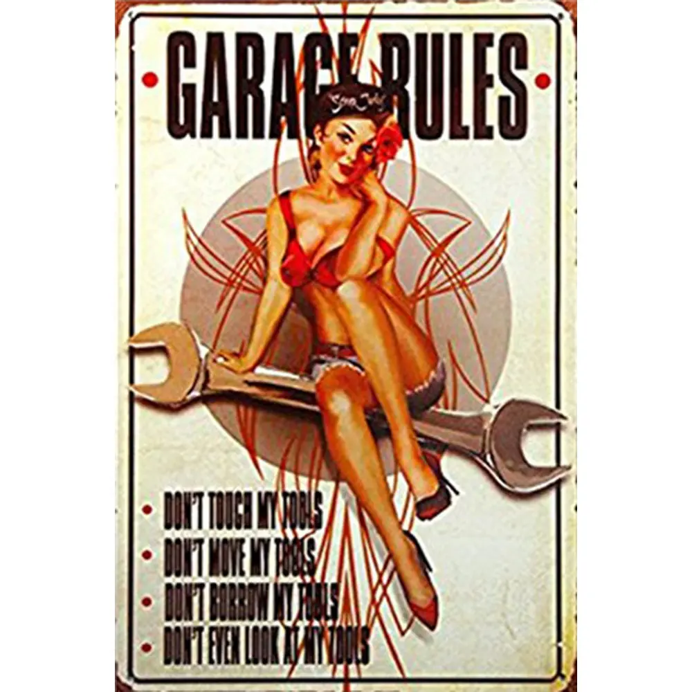 Preciser-carteles de Metal para chicas, carteles de lata personalizados en relieve Retro cerveza Vintage