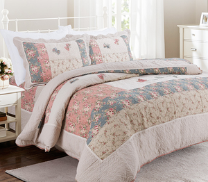 100% cotton Mỹ MỤC VỤ phong cách chắp vá thanh lịch Trải Giường Bộ 3PC với gối có thể giặt - Product Image 5