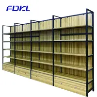 Wooden Supermarket Store Wall Shelves for Sale