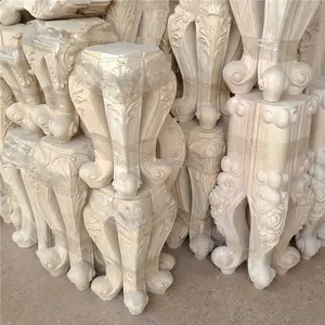Carved wood table legs