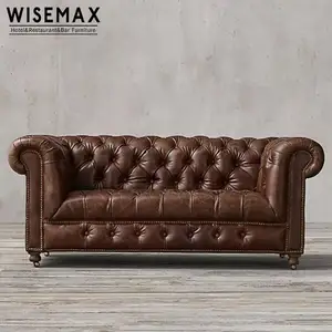 WISEMAX moderno Americano retro restaurante comedor cuero Banco asiento cabina asiento sofá restaurante cabinas para L forma sofá cubierta