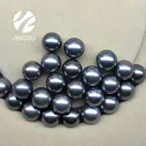 Allentato grigio colore nero non forata perle di tahiti in forma rotonda availabe formato da 9 millimetri fino a 15mm