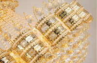 Lustre de luxe en cristal pour salon, salle à manger, escalier, plafonnier