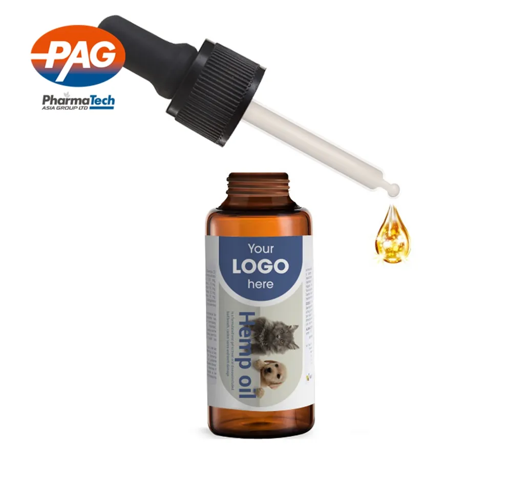 Добавка для домашних животных, капли эфирного масла чистой конопли, частная торговая марка на продажу