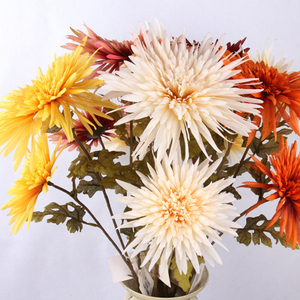 Arreglo Floral Decorativo Estilo Coreano, Flor de Margarita Africana de Seda, Gerbera Artificial Cepillada, <span class=keywords><strong>Ramo</strong></span> de Crisantemos - Product Image 1