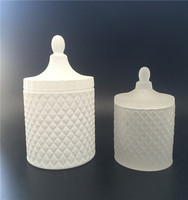 Boîte à bonbons en verre noir à pulvérisation sur mesure avec couvercle pour mariage déco stockage des aliments givré blanc et noir 230ml 300
