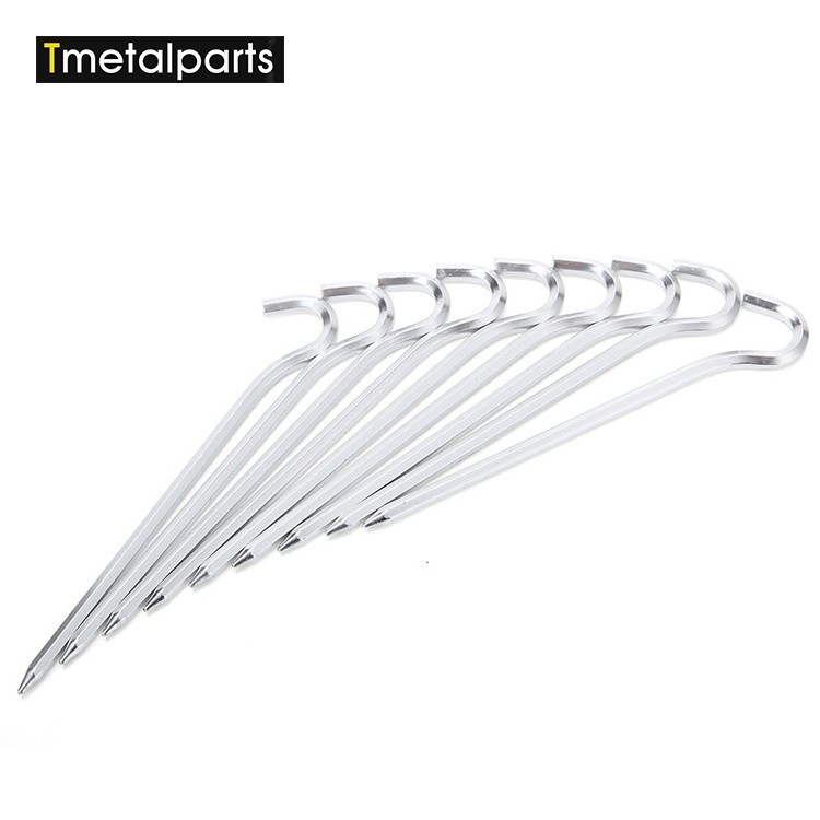 Aluminium Piquets de Tente Stakes Crochet Randonnée En Plein Air Voyage Essentiel Camping Piquets de Tente Tente Accessoires