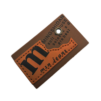 Logo personnalisé gravé au laser de la marque, étiquettes d'aspect cuir cousues sur mesure, patchs pour denim