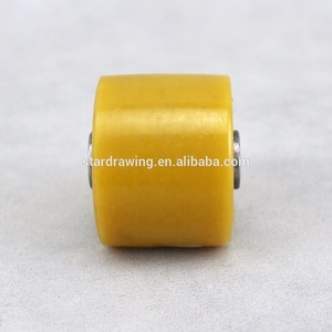 SS Polyuréthane sur de petite <span class=keywords><strong>taille</strong></span> en acier 2.5 pouces rouleaux en polyuréthane à double roulement à billes - Product Image 4