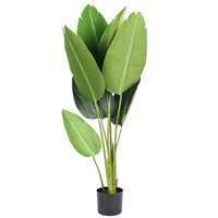 De alta calidad de simulación artificial verde banana viajero plantas árbol de interior al aire libre Decoración