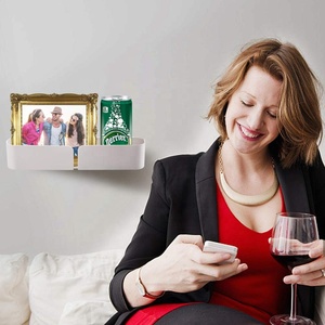 Facile Et La Vie Écologique Lit De Chevet Organisateur Étagère de Stockage <span class=keywords><strong>Caddy</strong></span> Auto Bâton Sur Le Mur Monté Sans Dommages D'installation - Product Image 4