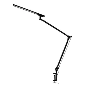 Lampe de table à bras articulé flexible et simple pour le soin des yeux, avec variateur de luminosité CC, 4 modes de couleur, pince de fixation sur le bureau - Product Image 1