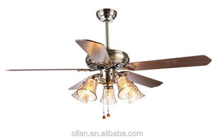 52 Inch Low Profile Bronze Finish Ceiling Fan <strong>Light</strong> with 5 Pieces Reversible Wood Blade <strong>Pull</strong> Cord Remote Control - Product Image 4