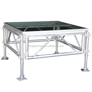 Dragonstage-plataforma acrílica ajustable de aluminio, escenario de cristal para espectáculos de moda