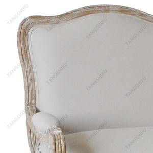 เก้าอี้หุ้มโซฟาไม้สไตล์วินเทจเบาะเดี่ยวสไตล์ฝรั่งเศส - Product Image 6