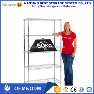 Étagère chromée <span class=keywords><strong>Showroom</strong></span> rayonnage d'affichage en treillis métallique avec ISO CE